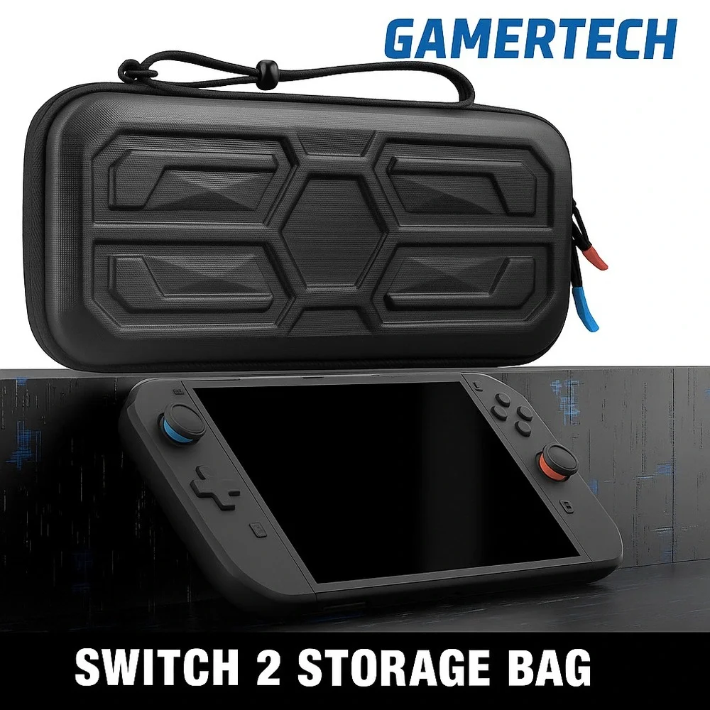 Nintendo Switch 2 Waterproof Shockproof Carry Case –GamerTech USA EVA Hard Shell